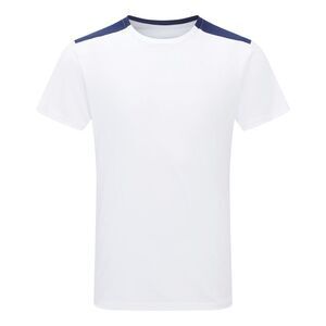 TriDri Unisex Adult Performance Contrast T-Shirt / White/Navy